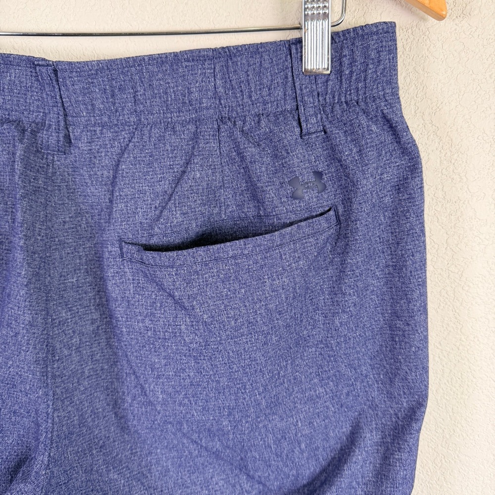 Under Armour Vented Golf Pants Mens 36x32 Navy Blue Heather Performance Pants - Picture 3 of 8